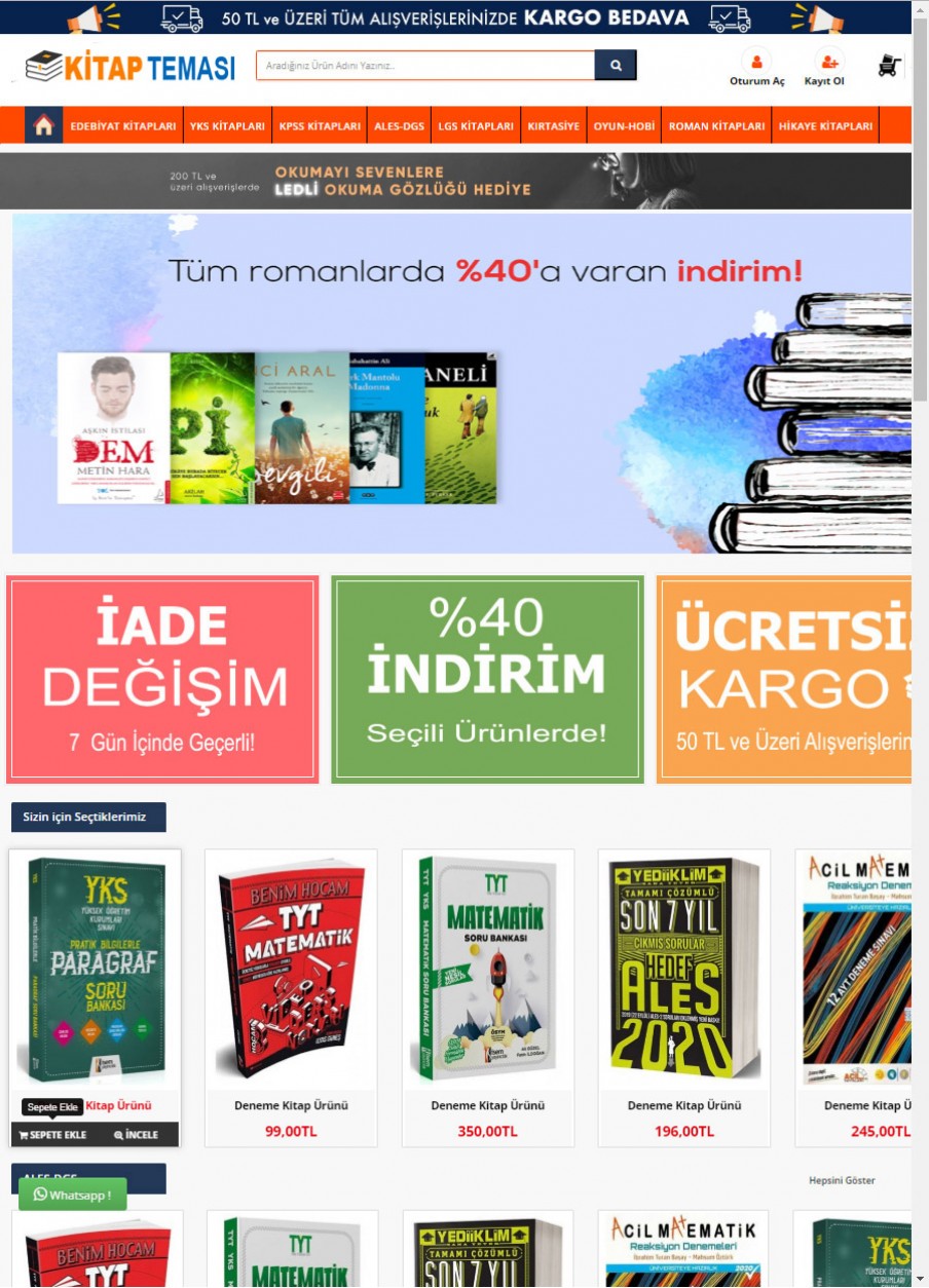 E Ticaret Kitap Satış Paketi